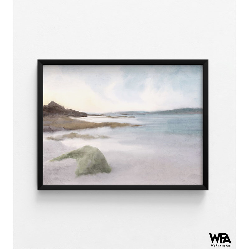 «Quiet Beach» par Ann Bailey, décor mural de restaurant bord de mer, petite auberge de jeunesse, décor de maison tropicale, impression d'art de bureau d'été