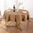 Textured Tablecloth Round 60 Inch Waterproof Spill-Proof Wipeable Table Cloth Wrinkle Free Circle Dining Table Cover,Coffee