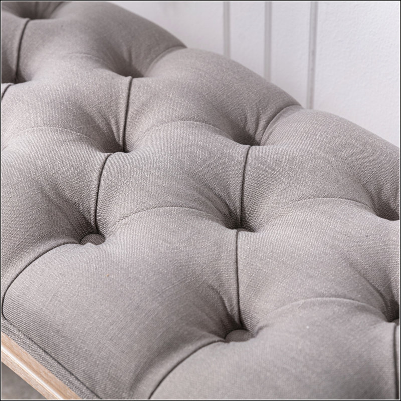 Banc de hall d'entrée touffeté French French, Gris