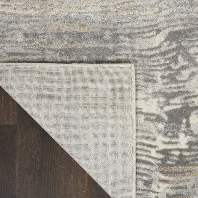 Tapis gris / beige Kenwood, Rectangle 5 pi 3 po x 7 pi 3 po