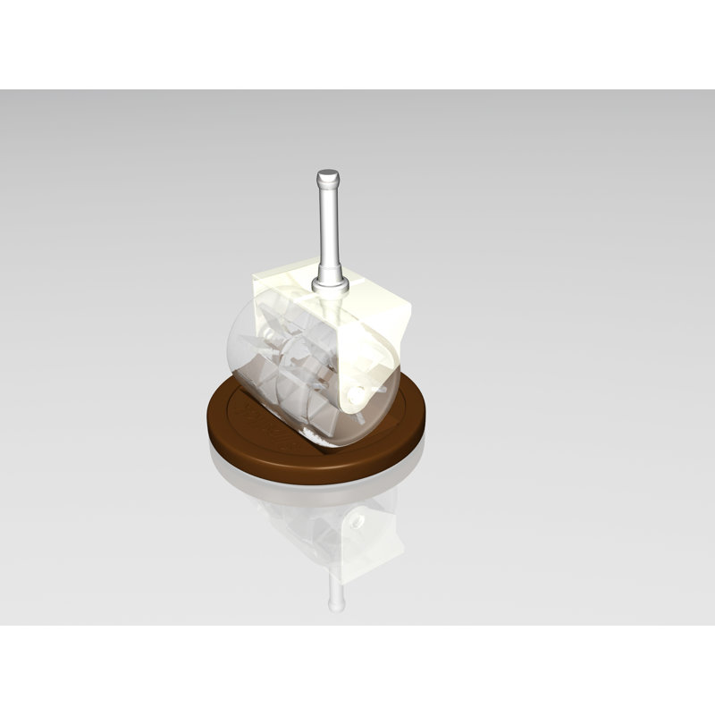 Bed Roller/Furniture Wheel Gripper Cup Coaster, Chocolate
