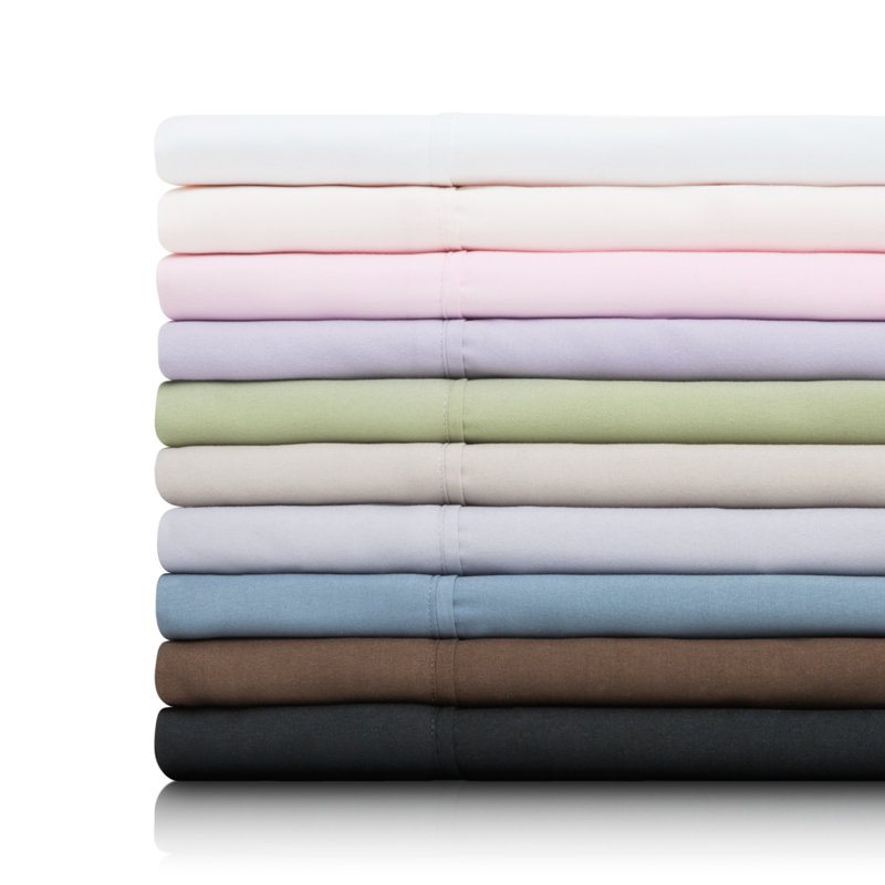 Ensemble de draps en micro-fibre, Blanc, Ensemble de draps pour lit camp avec deux taies d'