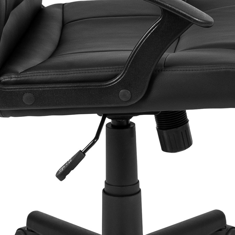 Mid-Back LeatherSoft Office Chair with Armrests