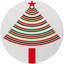 Christmas Tree Brights Pebble 16" Vinyl Placemat-118589463