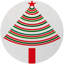 Christmas Tree Brights Pebble 16" Vinyl Placemat-982775232