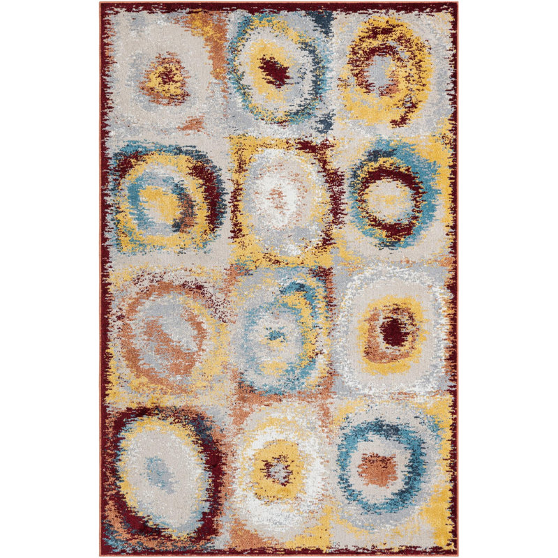  Tiles Kamala Washable Rug, Rectangle 5'3" x 8'