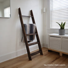  54'' Solid Wood Blanket Ladder, Brown