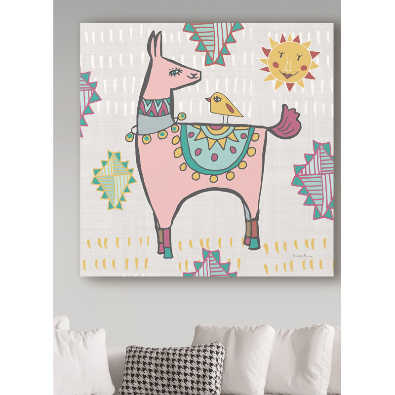 « ludique llamas iii », art sur toile, H 14 po x l 14 po x P 2 po