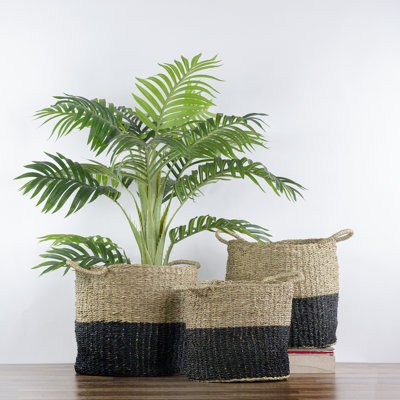 Round Table and Floor Baskets