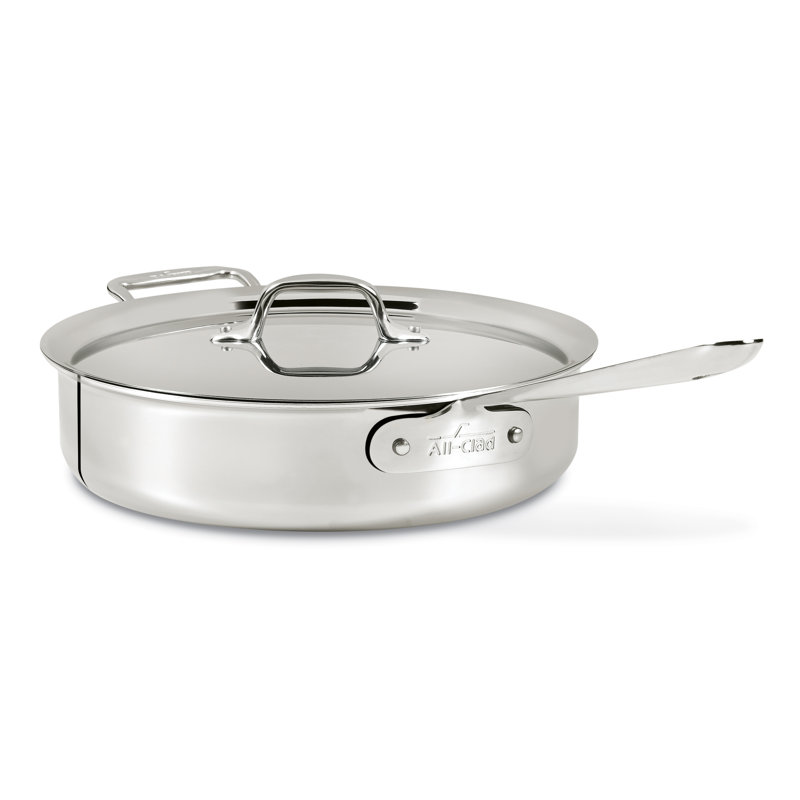 Sauteuse en acier inoxydable avec couvercle D3, Marmite