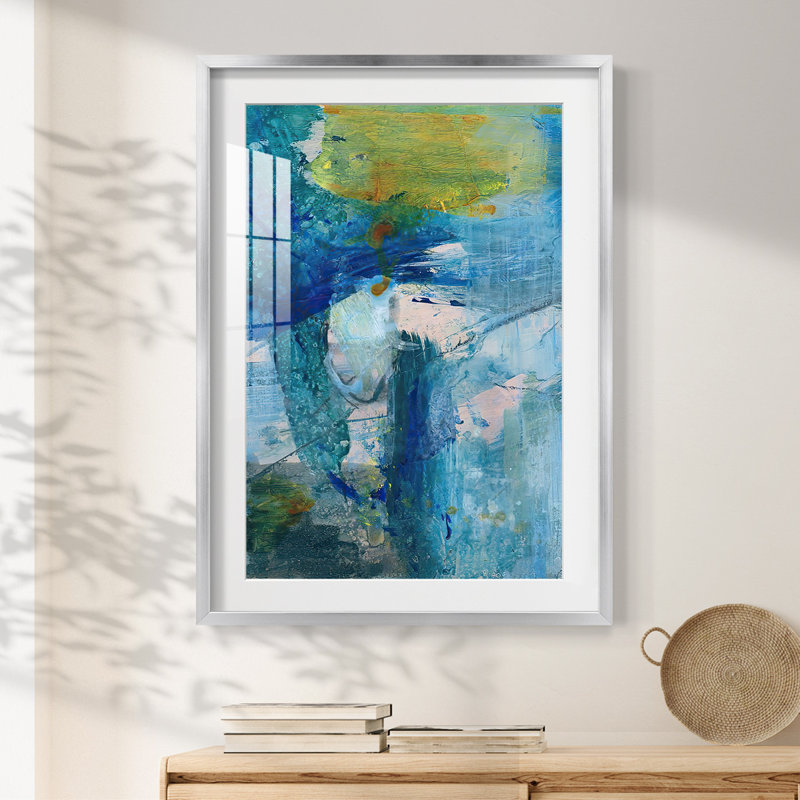 Spring Winds III - Imprimé encadré, Argent argent, H 28,5 po x l 20,5 po