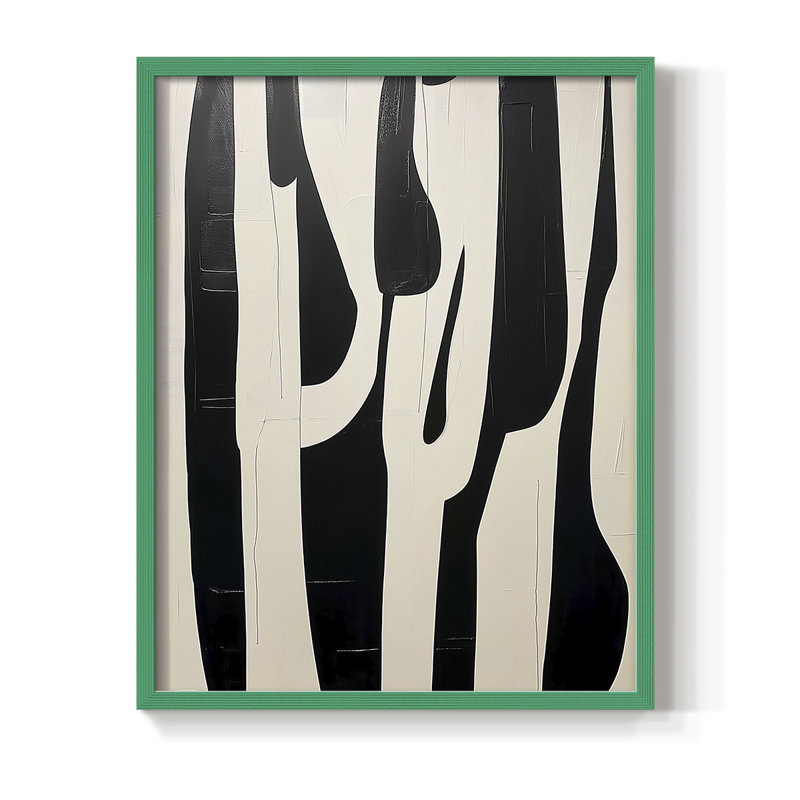 Série ABSTRACT DCXC III, reproduction encadrée - bois massif, Green, 11" H x 9" W