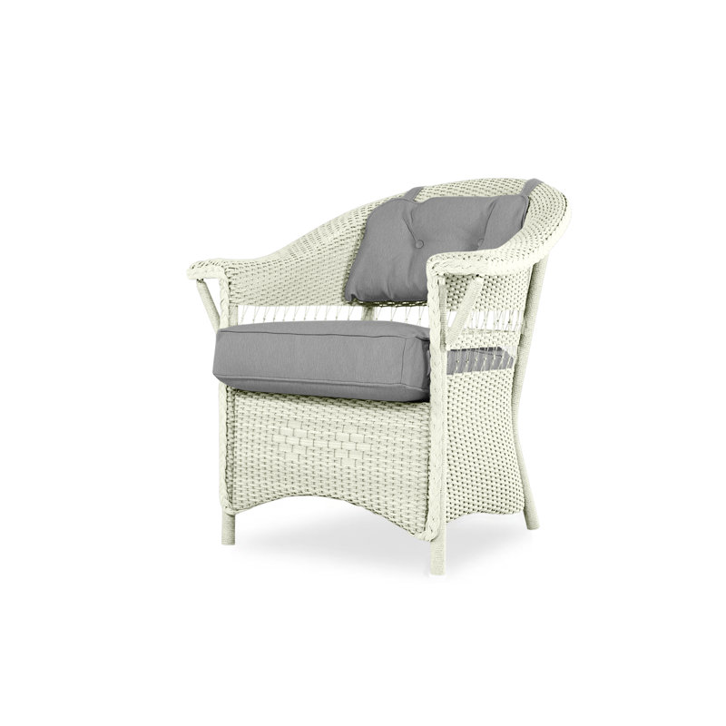 Nantucket Outdoor Dining Armchair, Loveboat Saffron, Ivory