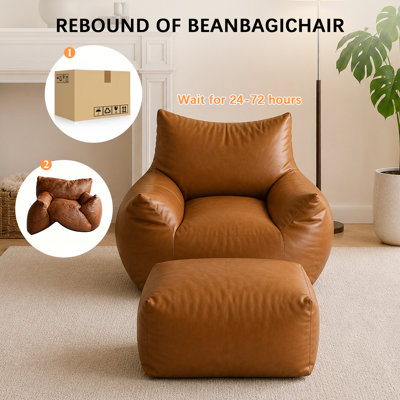 Fauteuil à billes en fausse fourrure