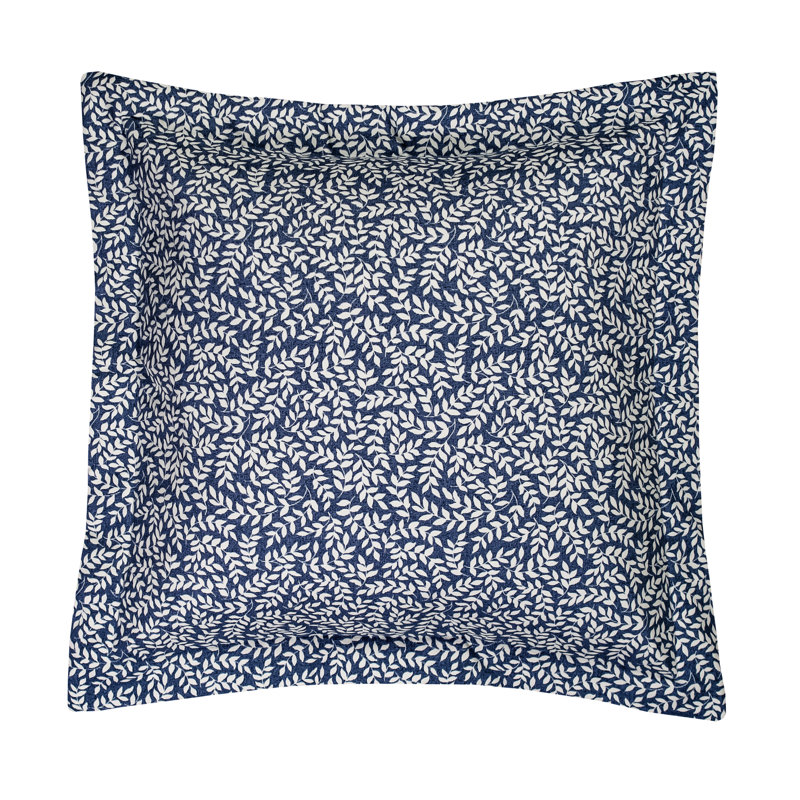 Bouvier Blue Leaf 100% Cotton Envelope Sham