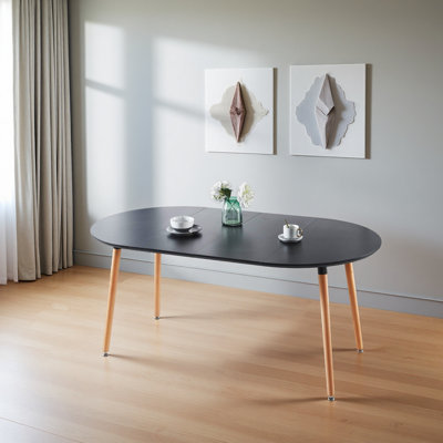 Extensible Table,DINING TABLE,OFFICE TABLE,COFFEE TABLE,Wood Leg,MDF Top,100/140/180X100x75cm