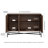 48" Fluted Sideboard with Adjustable Shelves & Cable Management — Alder Brown Scandinavian Storage Cabinet for Dining Room or Living Room | Dodson-1396032279