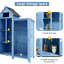 Outdoor Tall Garden Storage Cabinet Wooden Tool Shed With Pvc Roof-125041109