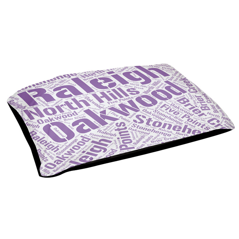 Oreiller rectangulaire designer, Moyen L 40 po x l 30 po, Mauve, Raleigh