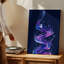 Toile, création d'une composition abstraite visuellement saisissante, avec un art mural Splash dynamique de liquide dans des nuances vibrantes de mauve et toile-1904014451