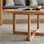 Burlywood Solid Wood Round Coffee Table