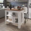 Courson Kitchen Island 2-Tier Shelf 40" Width And Large Work-119307353-119307359
