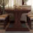 Nut-brown Rectangular Solid Wood Dining Table-1665755894