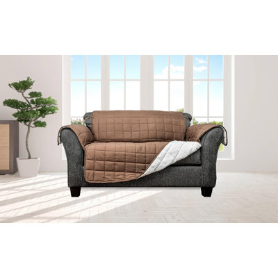 Jeremy Polyester Box Cushion Loveseat Slipcover