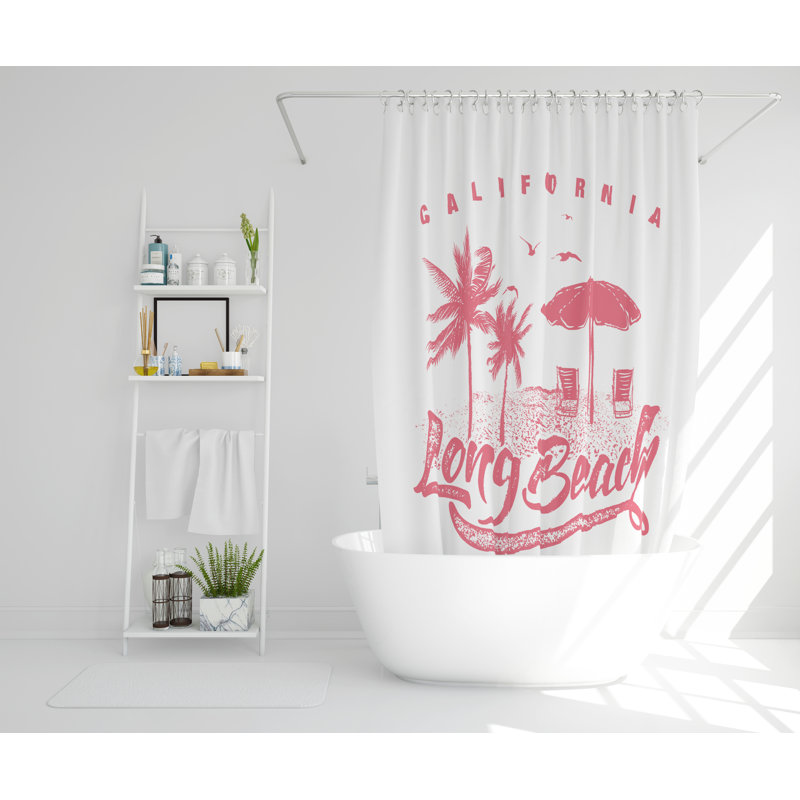 Tania Polyester Shower Curtain, 168cm H x 168cm W