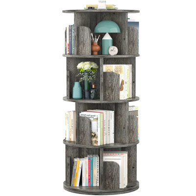 Hildelind 360° Rotating Bookcase, Storage and Display Bookshelf for Home Office and Living Room