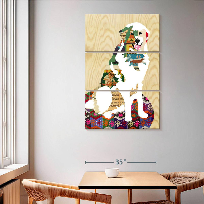 Brampt Collage Pyrenees Dog, 65" H x 42" W