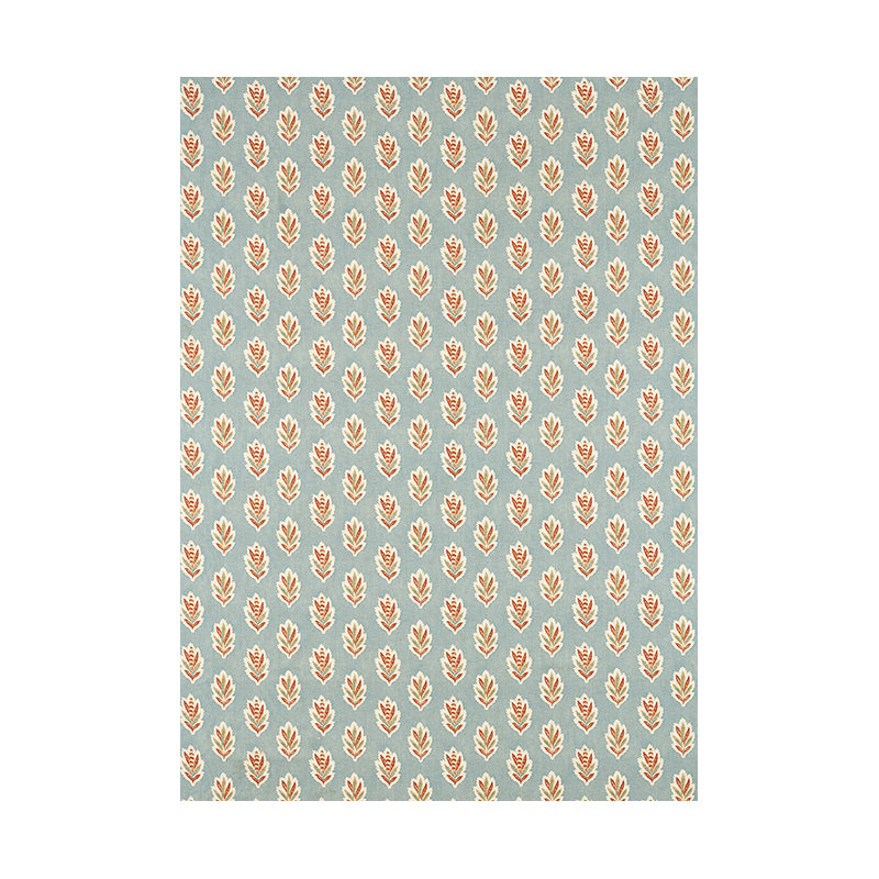 Sessile Leaf Fabric, Blue Clay