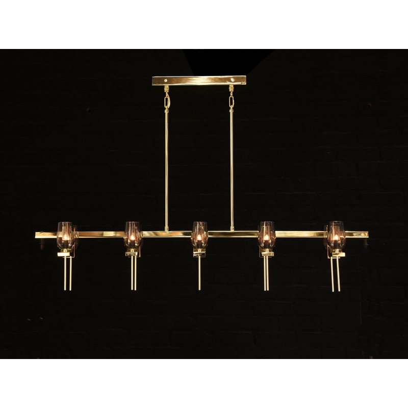 Tenon 10 - Light Pendant, Polished Brass, Smoke