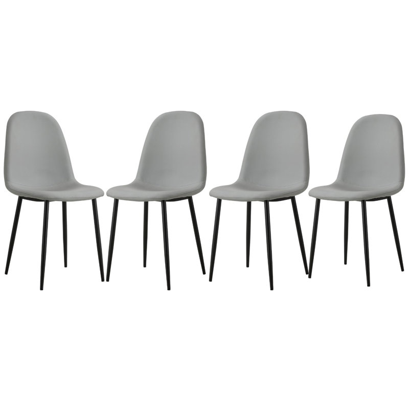 Chaise de salle à manger rembourrée Sera, gris
