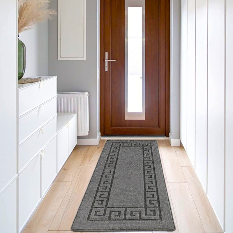 Tamms Machine Woven Dark Grey Indoor Rug, Runner 80 x 330cm