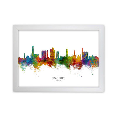Bradford England Skyline by Michael Tompsett - Print