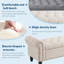 Banc de rangement rembourré 51 po avec capitonnage à boutons et accoudoirs roulés, charnière de sécurité, repose-pieds en lin pour le lit, le vestibule, le salon, le placard-1338270099