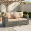 Ensemble de canapé de coin d'extérieur 2 pièces toutes saisons, coussins lavables doux et épais, convenant à un patio, une cour, une terrasse, un porche, un balcon, au bord de la piscine-452241059
