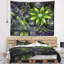 Tapisserie florale lustrée vert mauve fractal-28507995