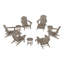 Chaise Adirondack en plastique avec table et repose-pieds Geoff-1215356302