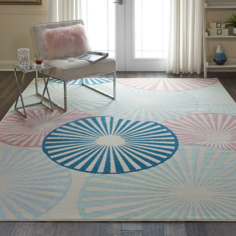 Lindall Geometric Indoor Rug, Round 8'
