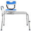 Sliding Shower Chair, 400 lbs Tub Transfer Bench for Bathtub with Swivel Seat, Padded Shower Bench with Arms and Backrest, Height Adjustable for Handicap, Adults, Seniors, Elderly and Disabled