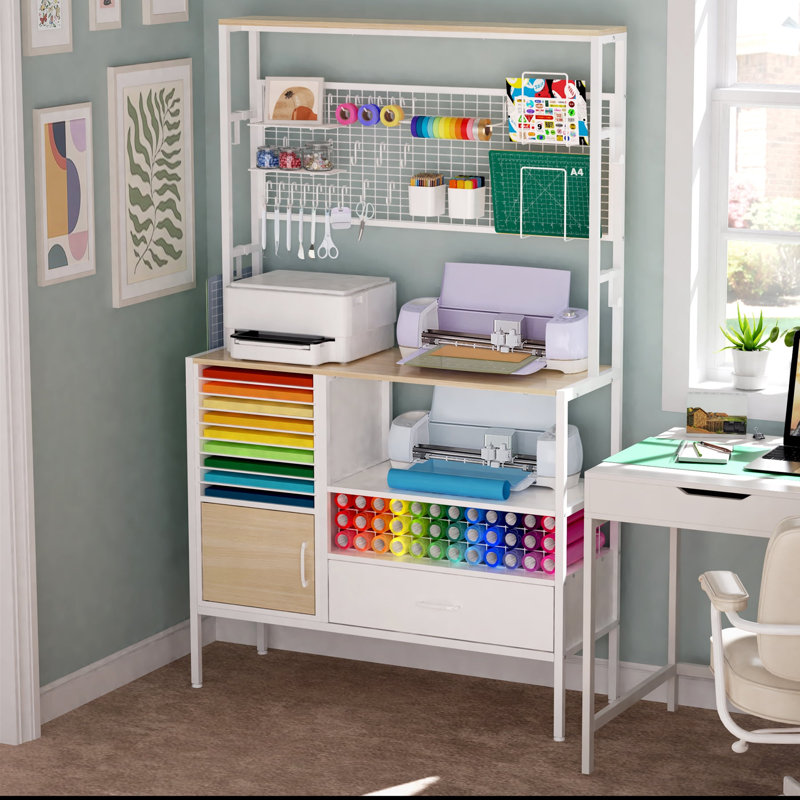 Craft Storage Cabinet Compatible with Cricut Machines