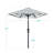 Rosecliff Heights 10Ft Outdoor Steel Market Patio Umbrella W/ Crank, Tilt Push Button, 6 Ribs - Striped-1134139338
