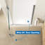 Porte de douche à charnière sans cadre de 26 à 27 po x H 72 po avec verre trempé certifié SGCC, chrome-125977585