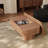 44'' Solid Wood Coffee Table With Storage Fluted Rectangle Coffee Table-1959801960