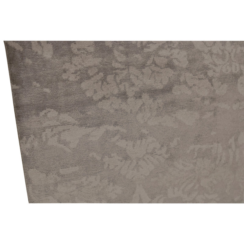 Tapis gris noué à la main de qualité unique en son genre