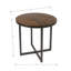 Table de bout ronde brune