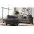 Vega 108" Faux Fur Reversible Sectional With Storage Ottoman