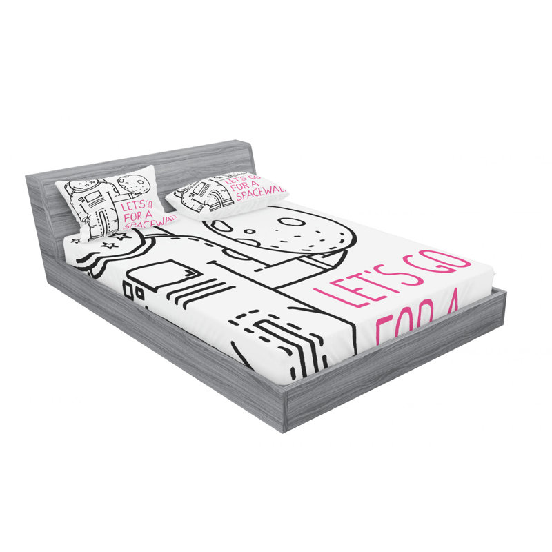 Microfiber Sheet Set, Queen Sheet Set with Fitted Sheet